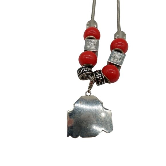 Ohio State Buckeyes 18 Inch Chain Necklace Metal Logo Charms - Picture 4 of 10
